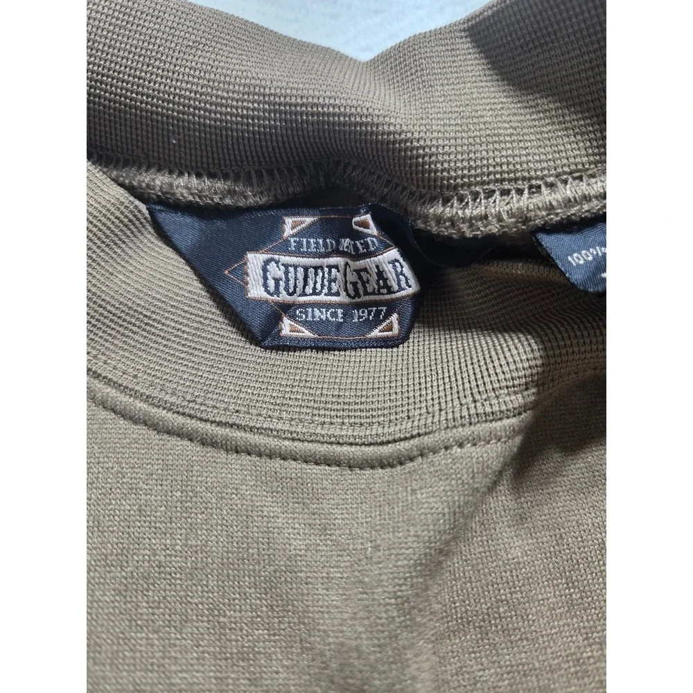 Guide Gear Men L Olive Brown Fleece Crewneck Sweatshirt Hunting Outdoor Pullover